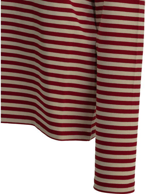 Ami Paris "Marinière" Crew-Neck T-Shirt - Red