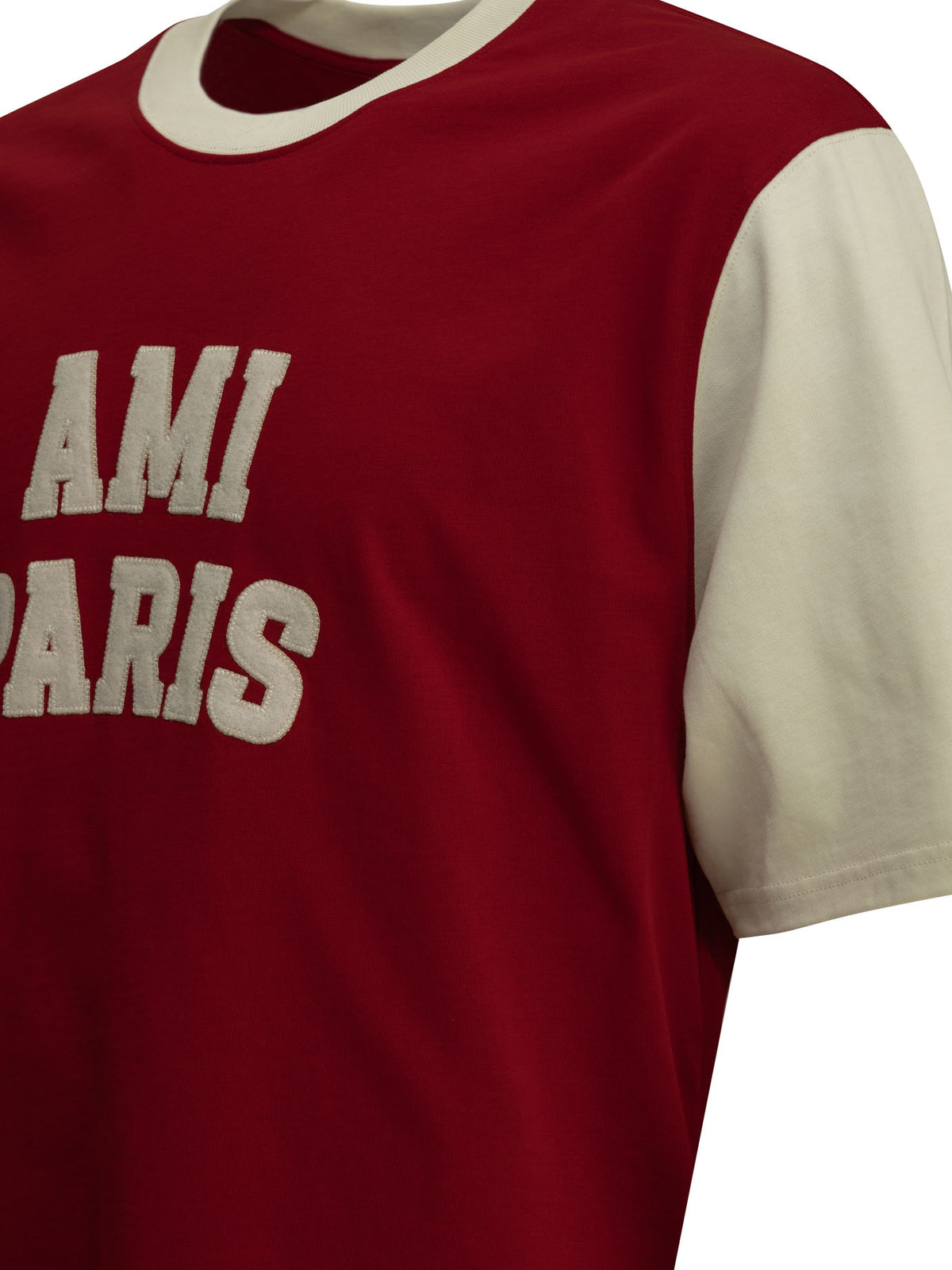 Ami Paris Crewneck T-shirt with logo - Red
