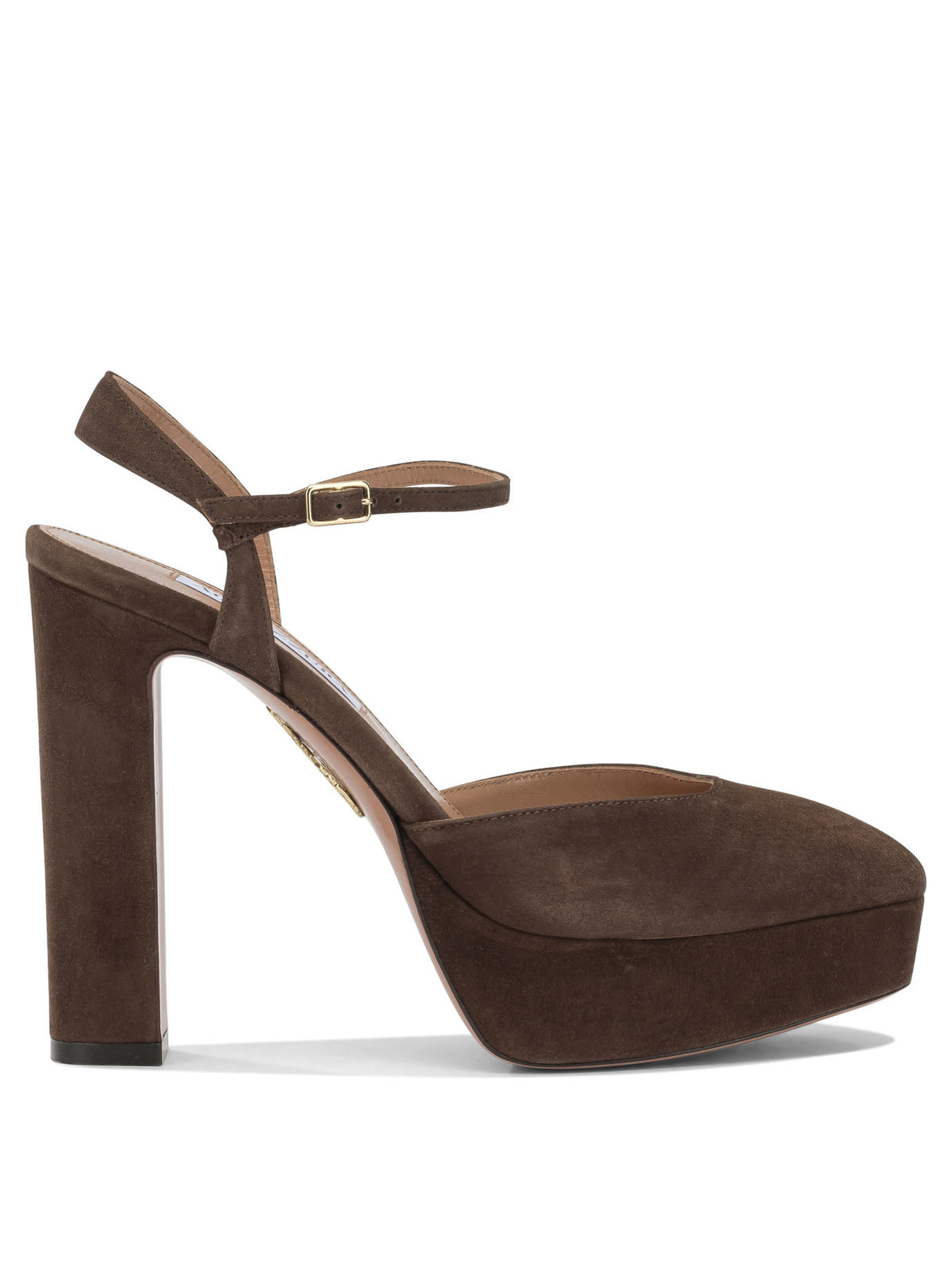 Aquazzura "Amira Plateau 110MM" Slingback - Brown