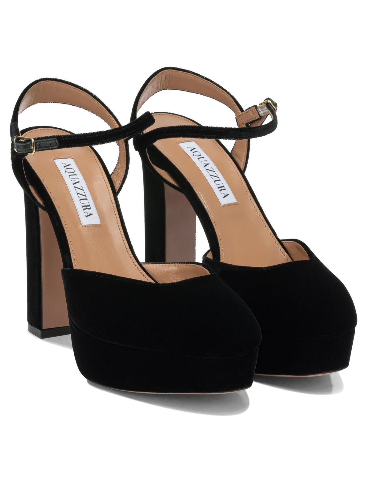 Aquazzura "Amira Plateau 110MM" Slingback - Black