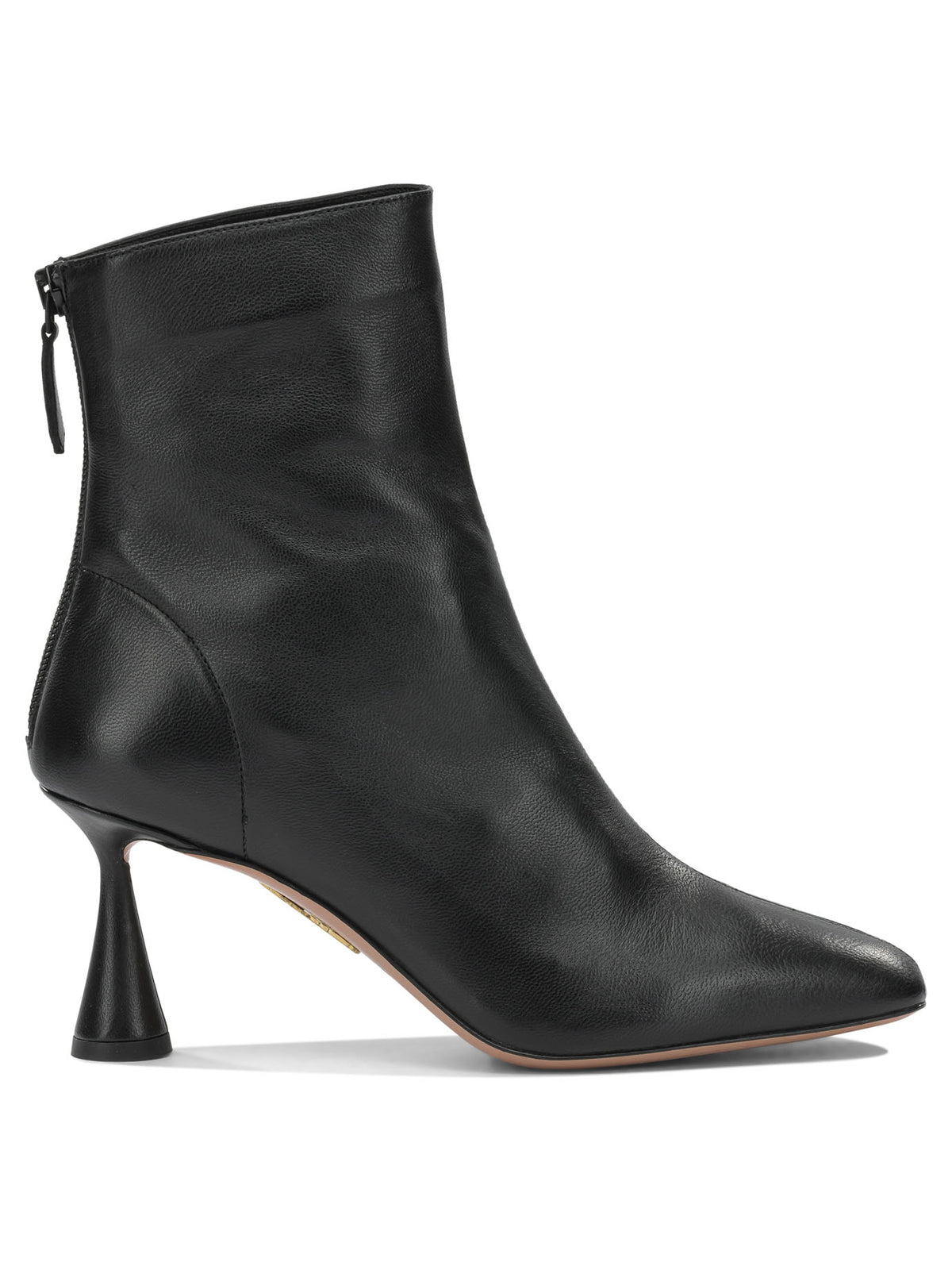 Aquazzura "Amore 75 mm" Ankle Boots with Zipper - Black