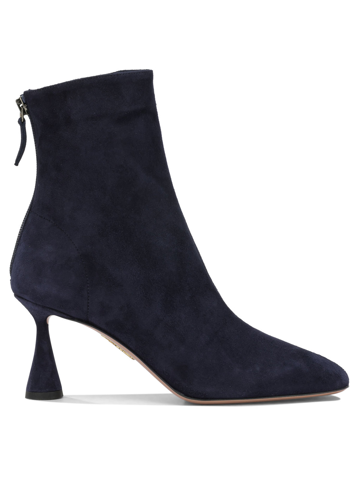 Aquazzura "Amore 75 mm" Ankle Boots with Zipper - Blue