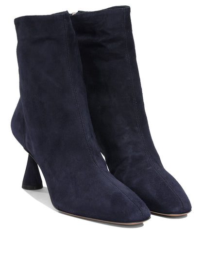 Aquazzura "Amore 75 mm" Ankle Boots with Zipper - Blue