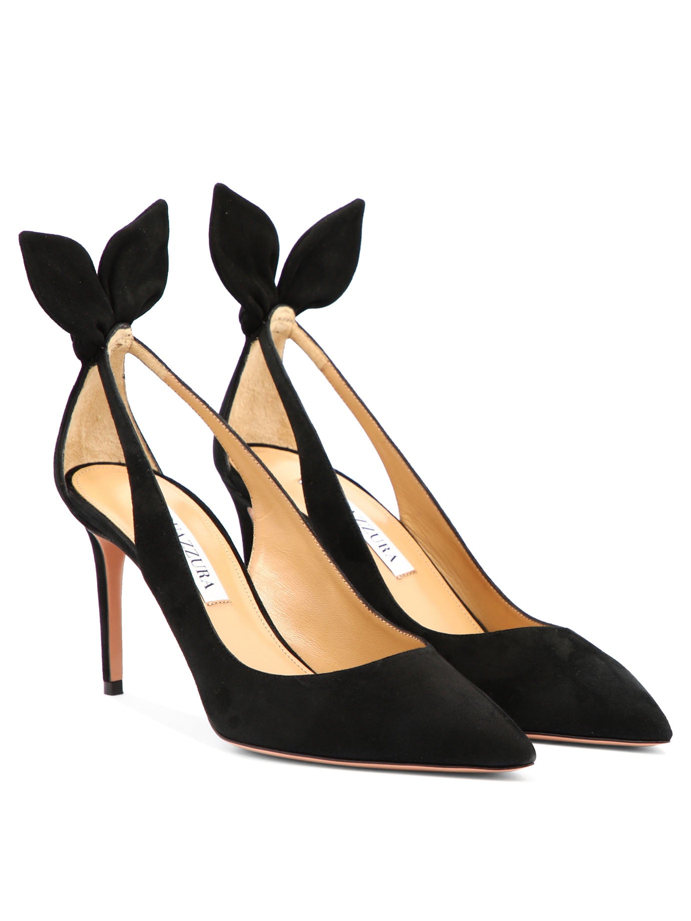 Aquazzura "Bow Tie 85 mm" Décolleté - Black