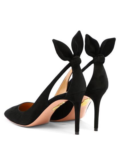 Aquazzura "Bow Tie 85 mm" Décolleté - Black