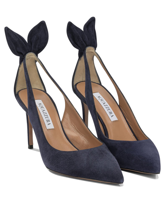 Aquazzura "Bow Tie 85 mm" Décolleté - Blue