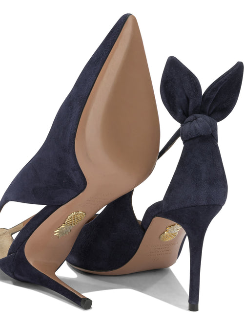 Aquazzura "Bow Tie 85 mm" Décolleté - Blue