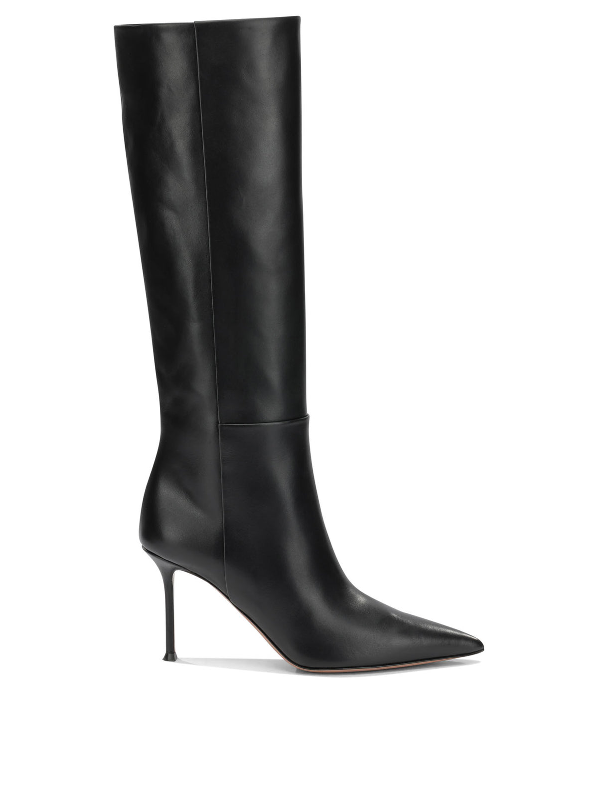 Aquazzura "Harper 85MM" Knee-High Boots - Black