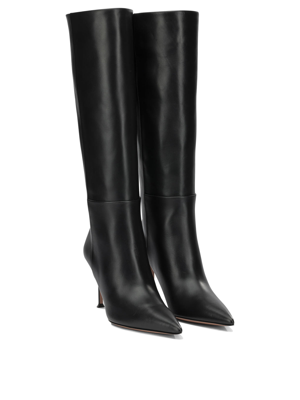 Aquazzura "Harper 85MM" Knee-High Boots - Black