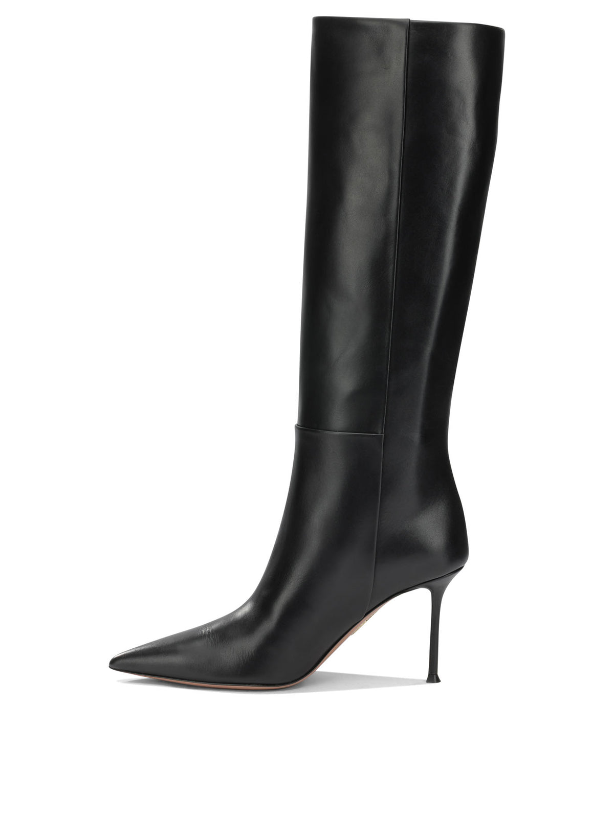 Aquazzura "Harper 85MM" Knee-High Boots - Black