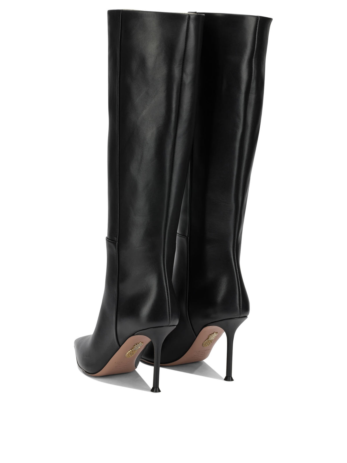 Aquazzura "Harper 85MM" Knee-High Boots - Black