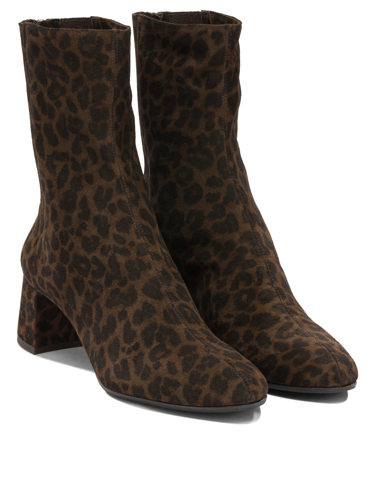 Aquazzura "Saint Honore 50 mm" Ankle Boots with Zipper - Brown