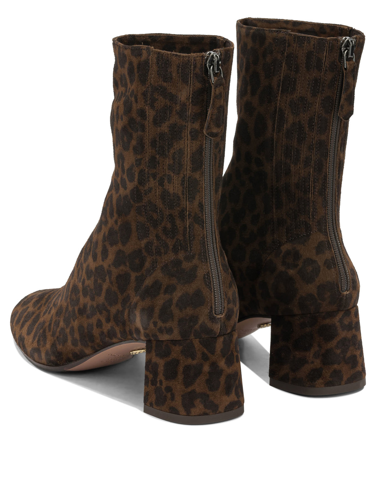 Aquazzura "Saint Honore 50 mm" Ankle Boots with Zipper - Brown