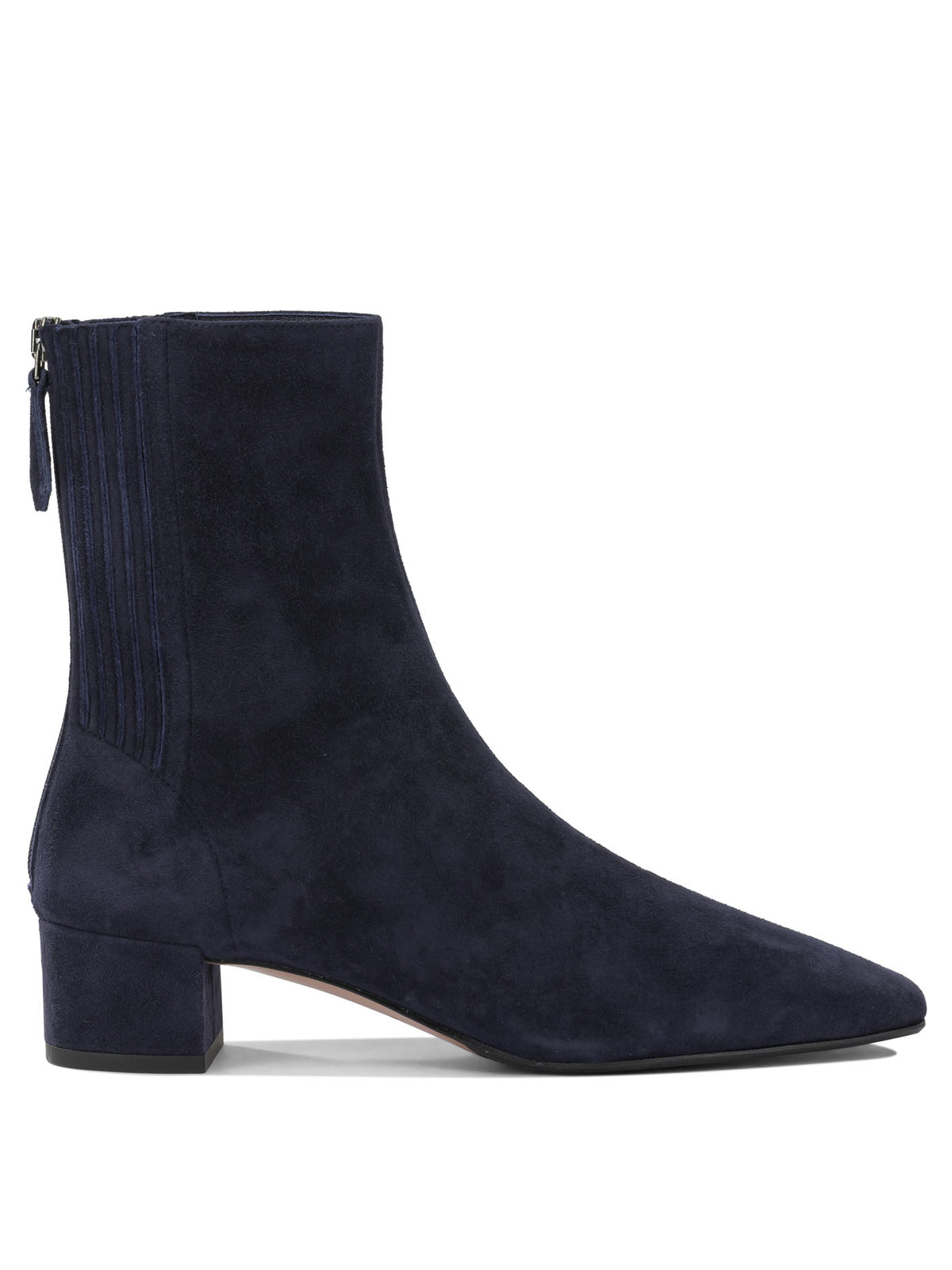 Aquazzura "Saint Honoré 35MM" Ankle Boots with Zipper - Blue