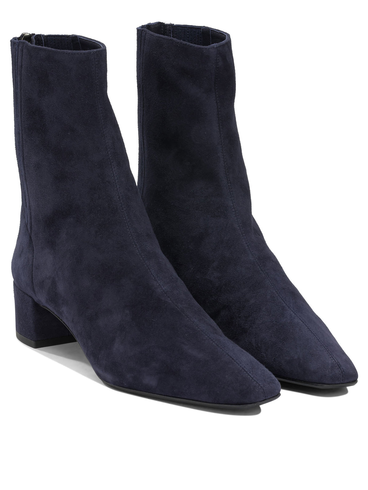 Aquazzura "Saint Honoré 35MM" Ankle Boots with Zipper - Blue