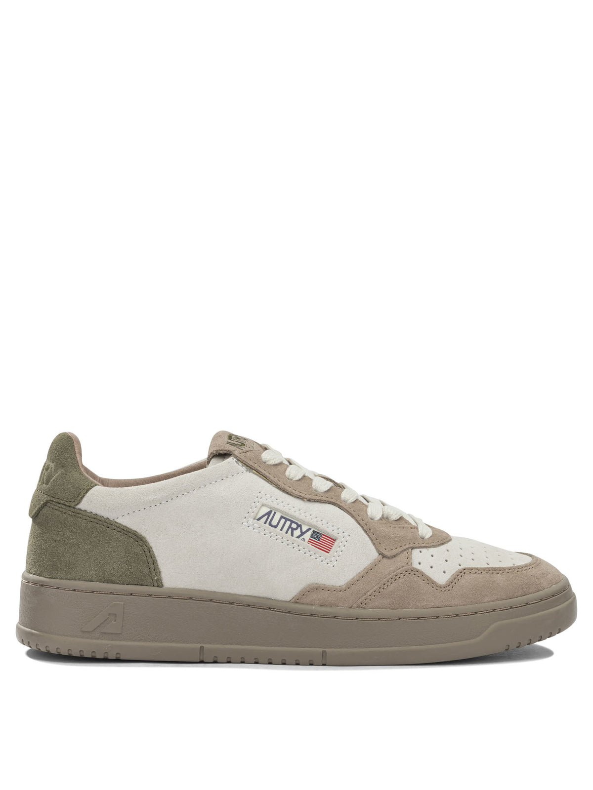 Autry "Medalist Low" Low-Top Sneakers - Beige