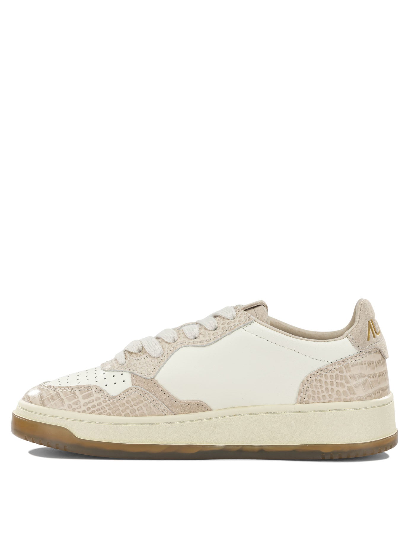 Autry "Medalist Low" Low-Top Sneakers - Beige