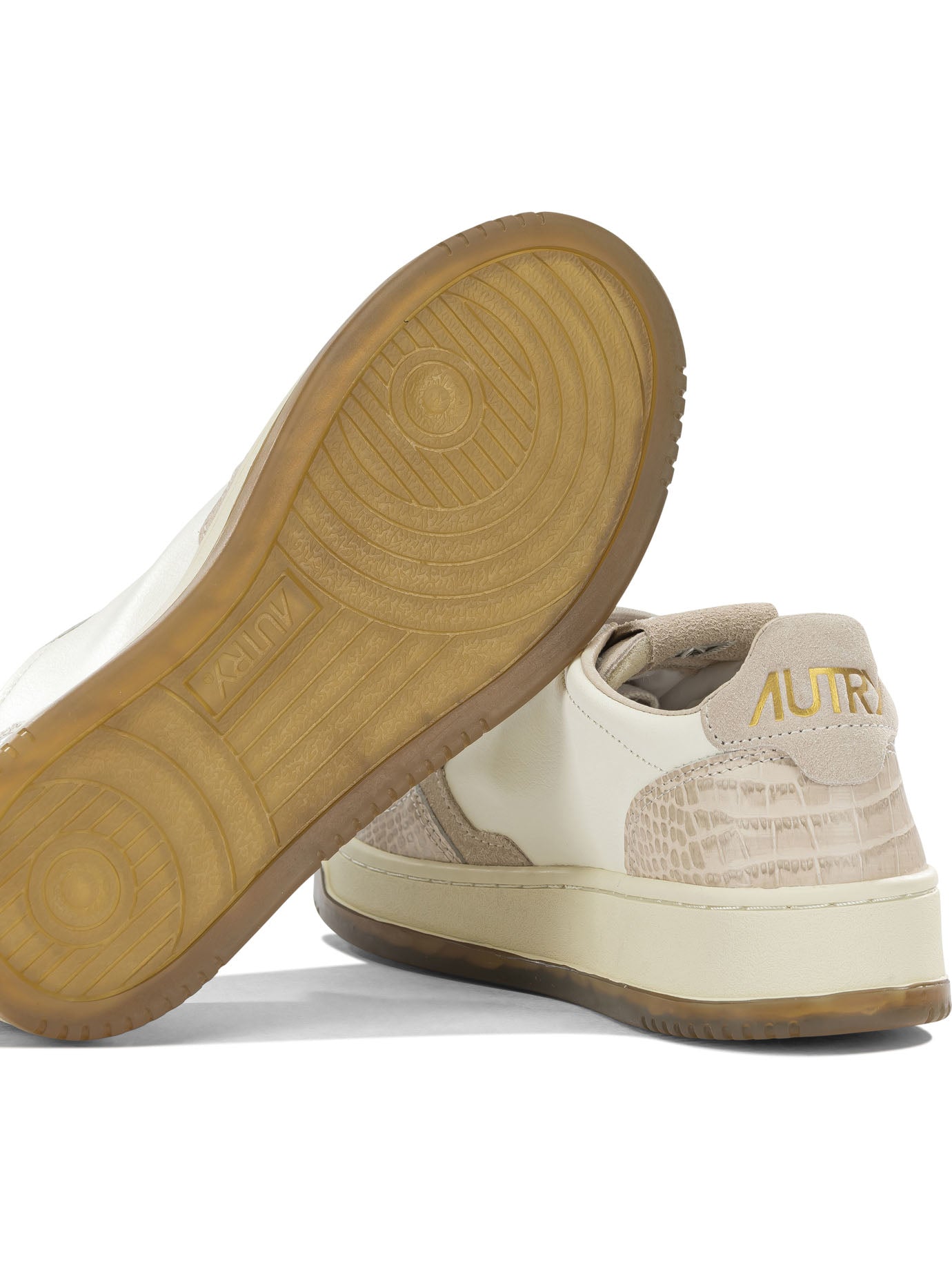 Autry "Medalist Low" Low-Top Sneakers - Beige