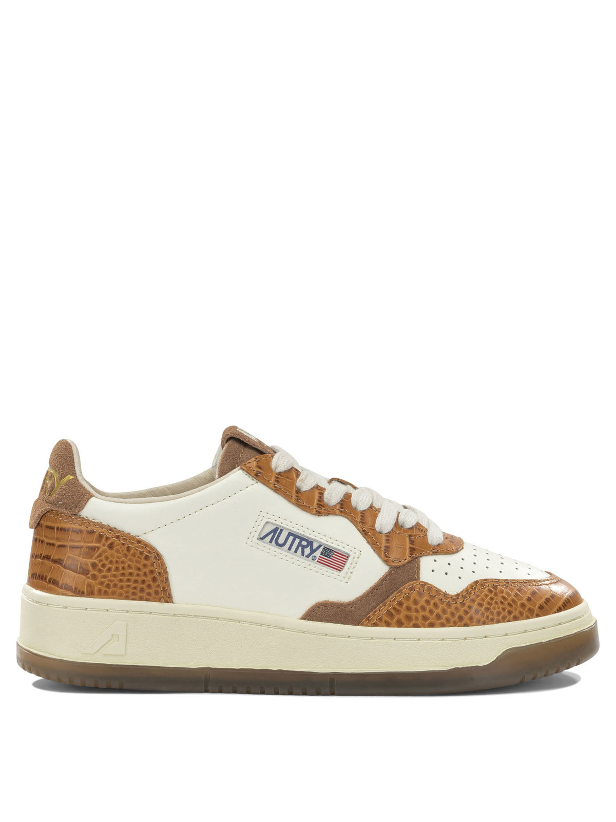 Autry "Medalist Low" Low-Top Sneakers - Beige