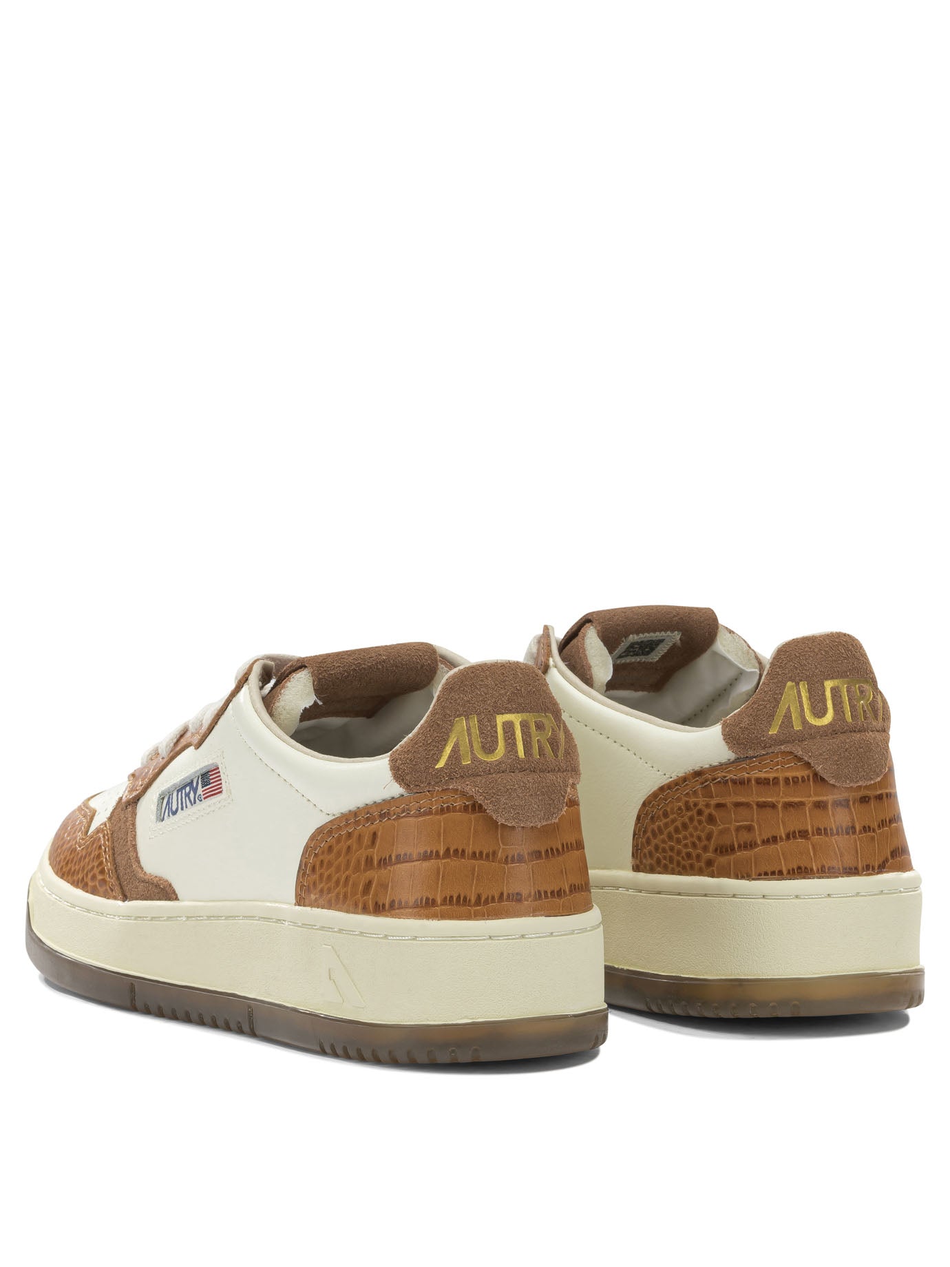 Autry "Medalist Low" Low-Top Sneakers - Beige