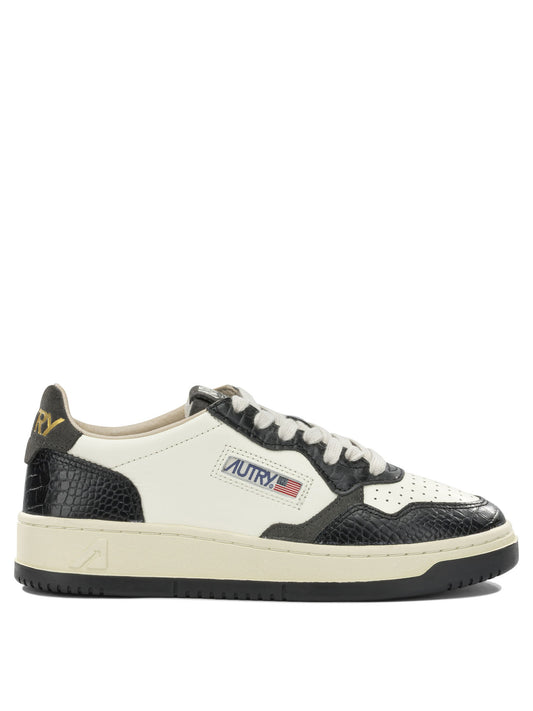 Autry "Medalist Low" Low-Top Sneakers - Beige
