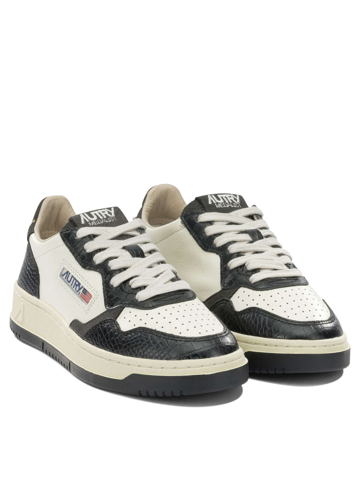 Autry "Medalist Low" Low-Top Sneakers - Beige