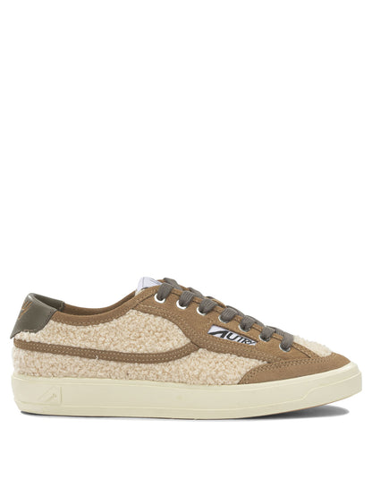 Autry "Windscape" Low-Top Sneakers - Beige