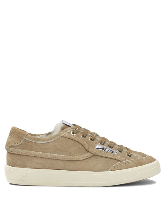 Autry "Windscape" Low-Top Sneakers - Beige