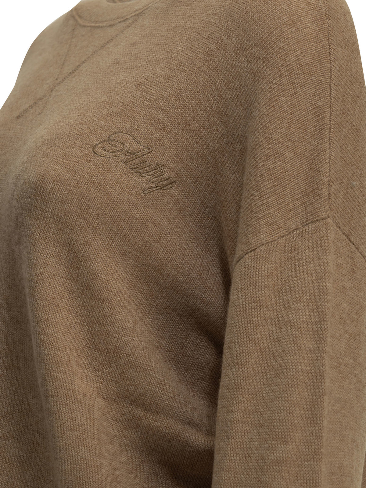 Autry Crew-neck sweater with logo - Beige