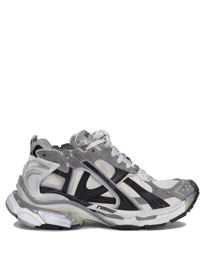 Balenciaga "Runner" Low-Top Sneakers - Grey