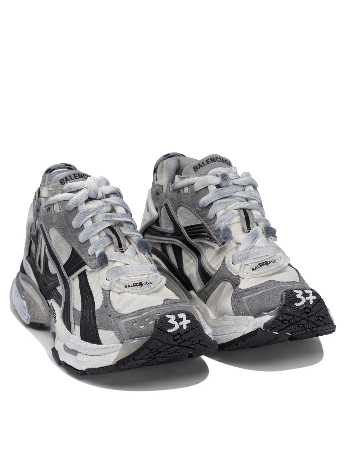 Balenciaga "Runner" Low-Top Sneakers - Grey