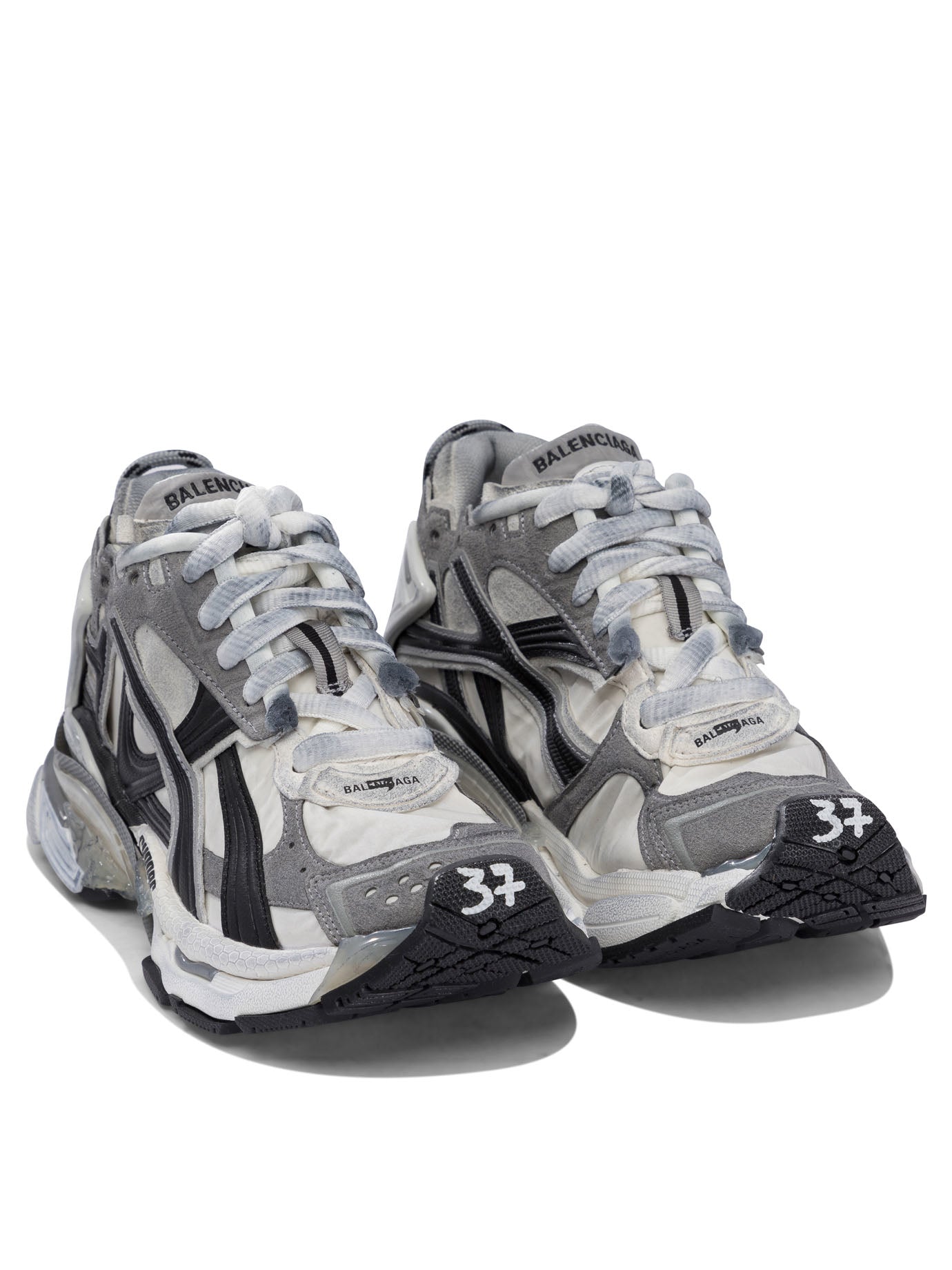 Balenciaga "Runner" Low-Top Sneakers - Grey