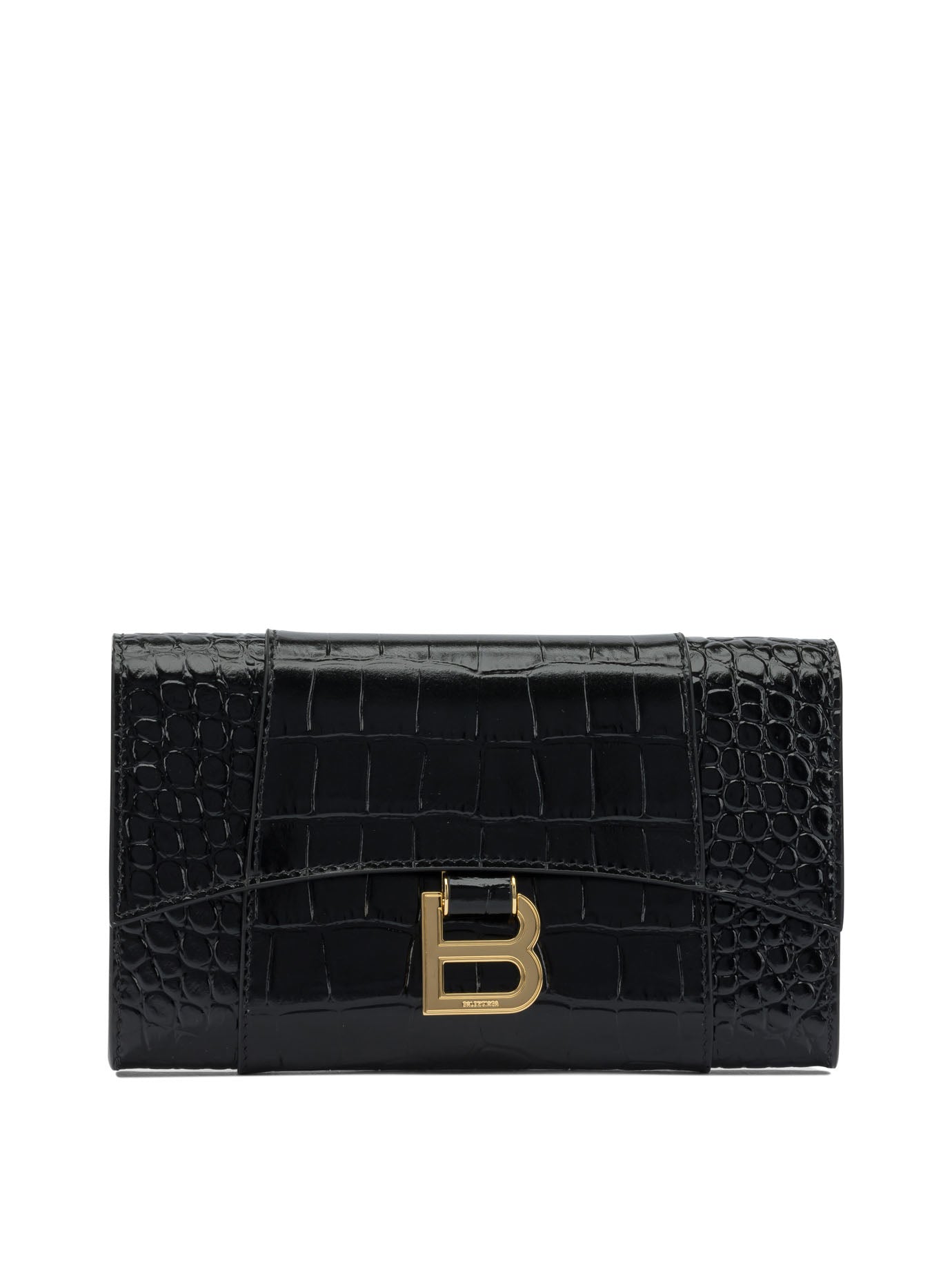 Balenciaga "Hourglass" clutch bag - Black