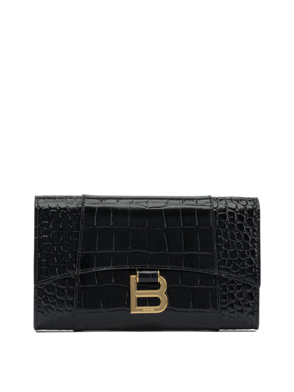 Balenciaga "Hourglass" clutch bag - Black