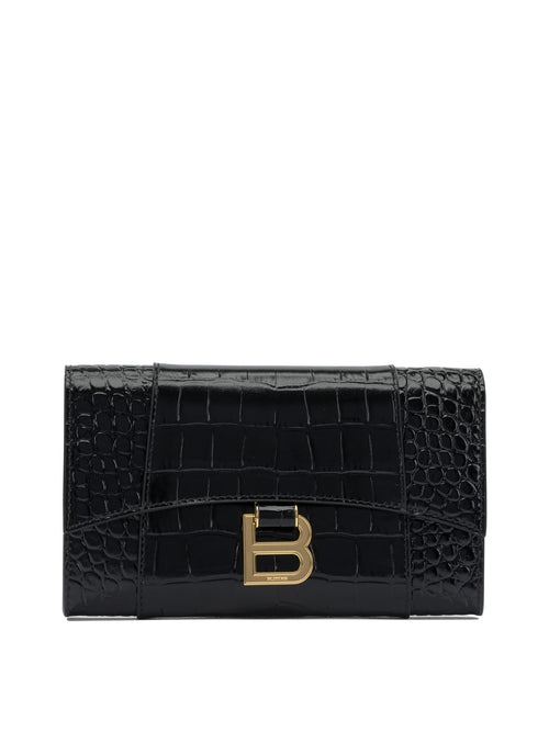 Balenciaga "Hourglass" clutch bag - Black