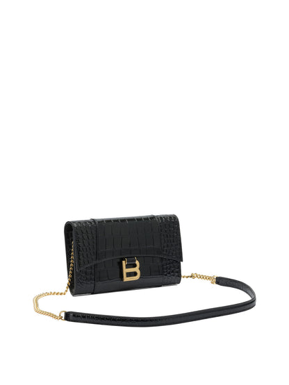 Balenciaga "Hourglass" clutch bag - Black
