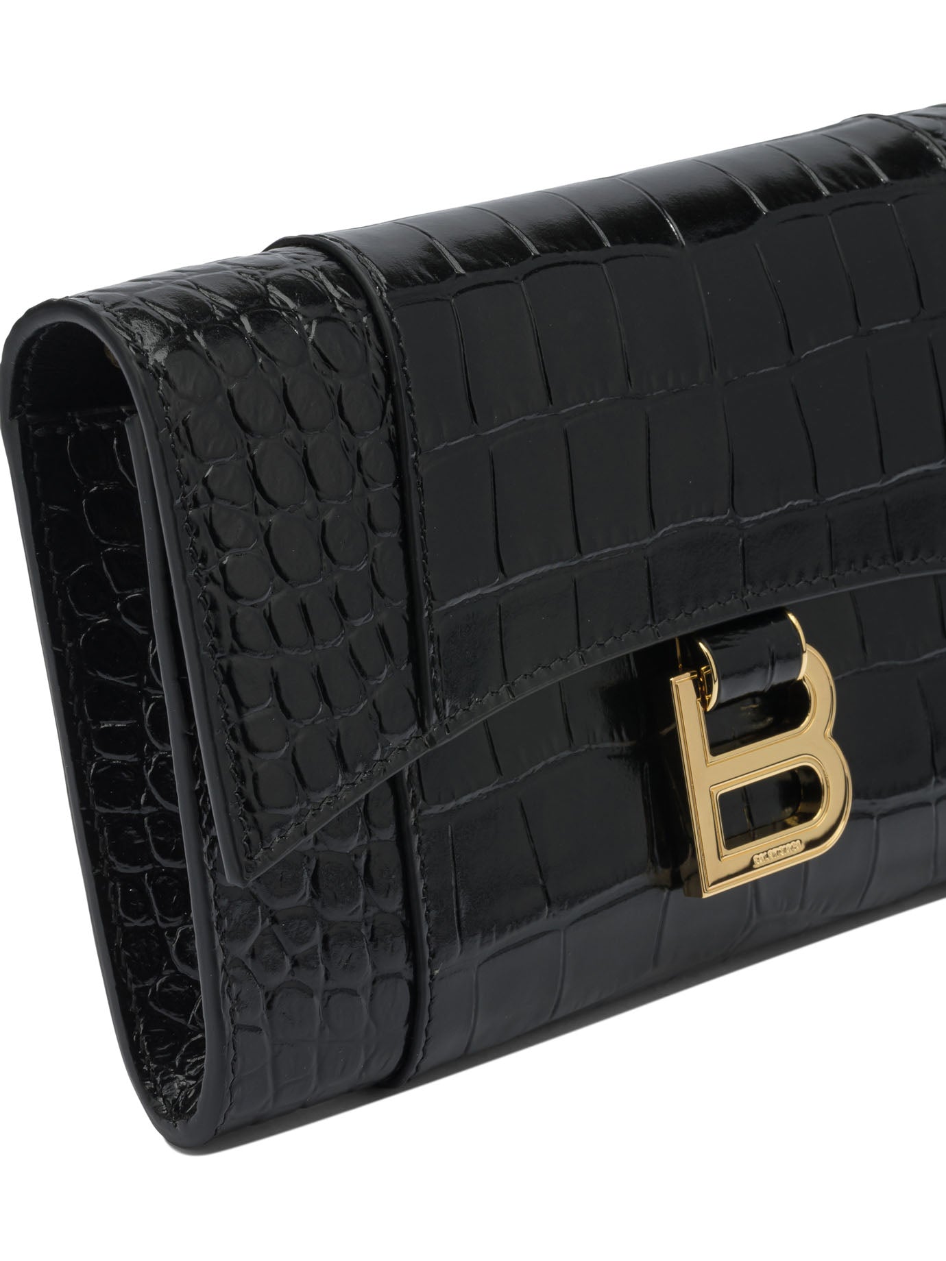 Balenciaga "Hourglass" clutch bag - Black