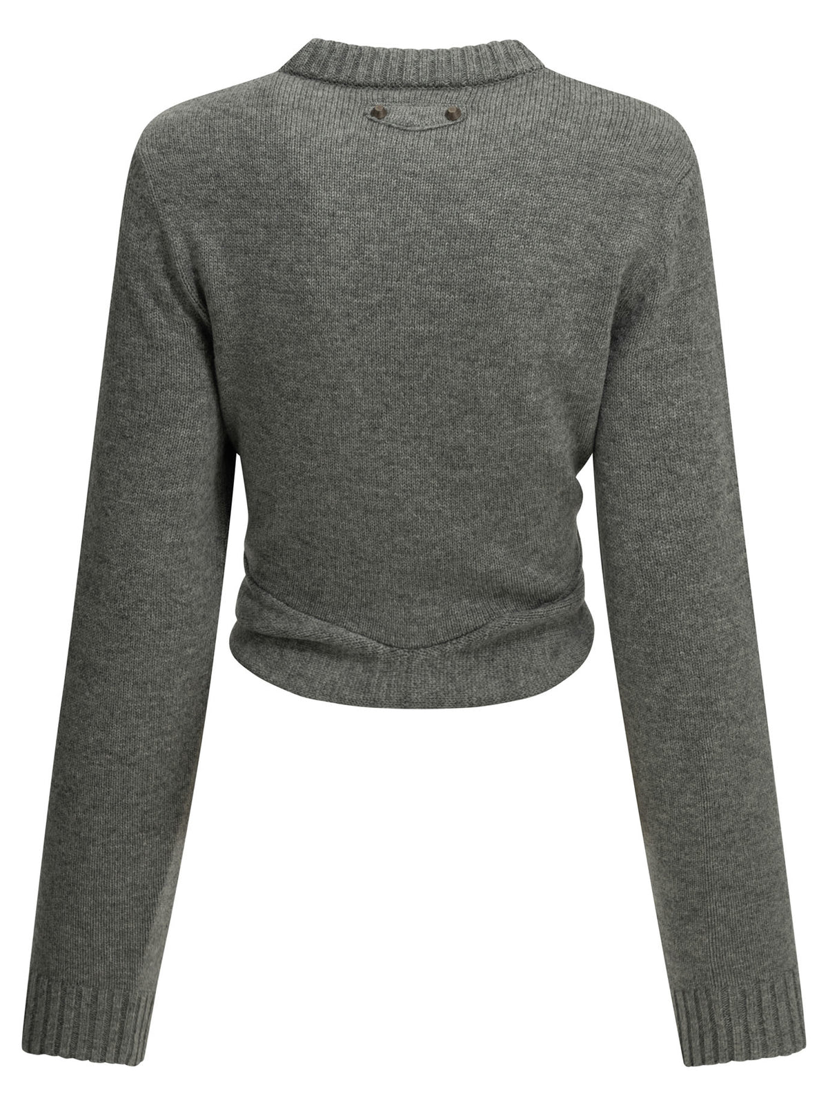 Balenciaga Cropped crew-neck sweater - Grey