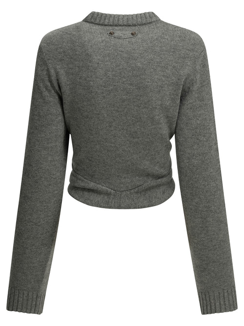 Balenciaga Cropped crew-neck sweater - Grey