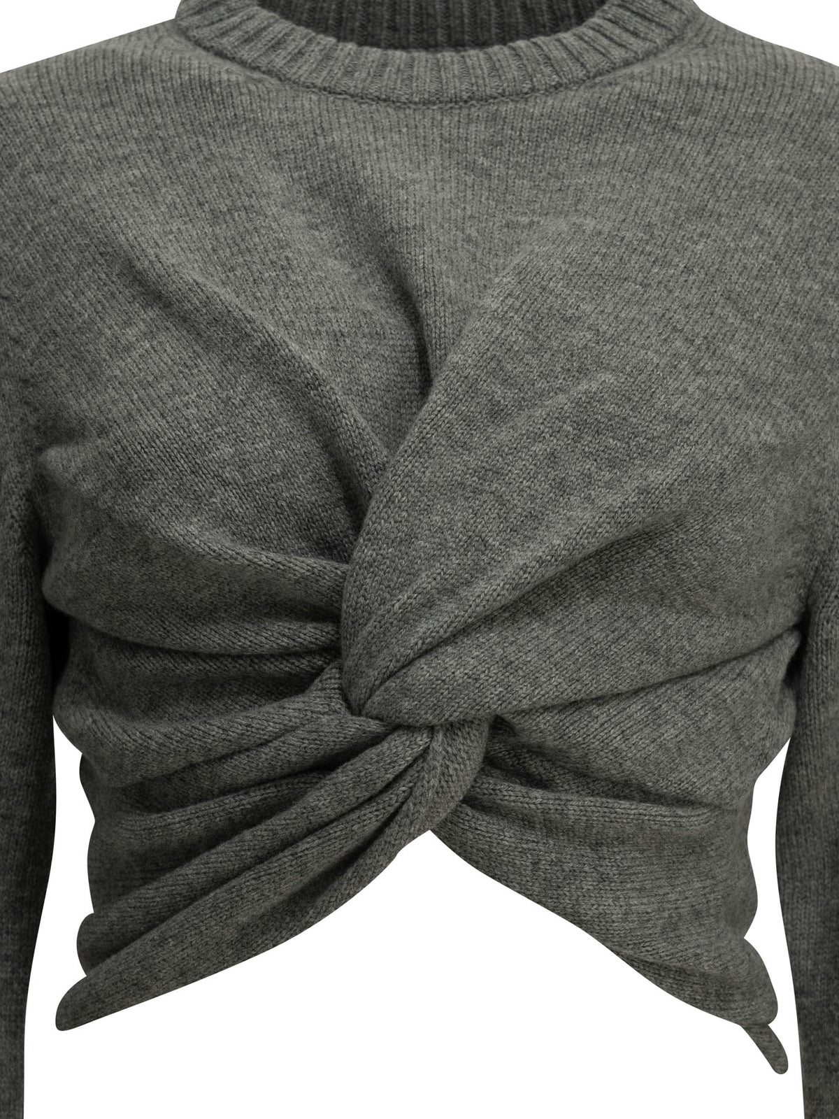 Balenciaga Cropped crew-neck sweater - Grey