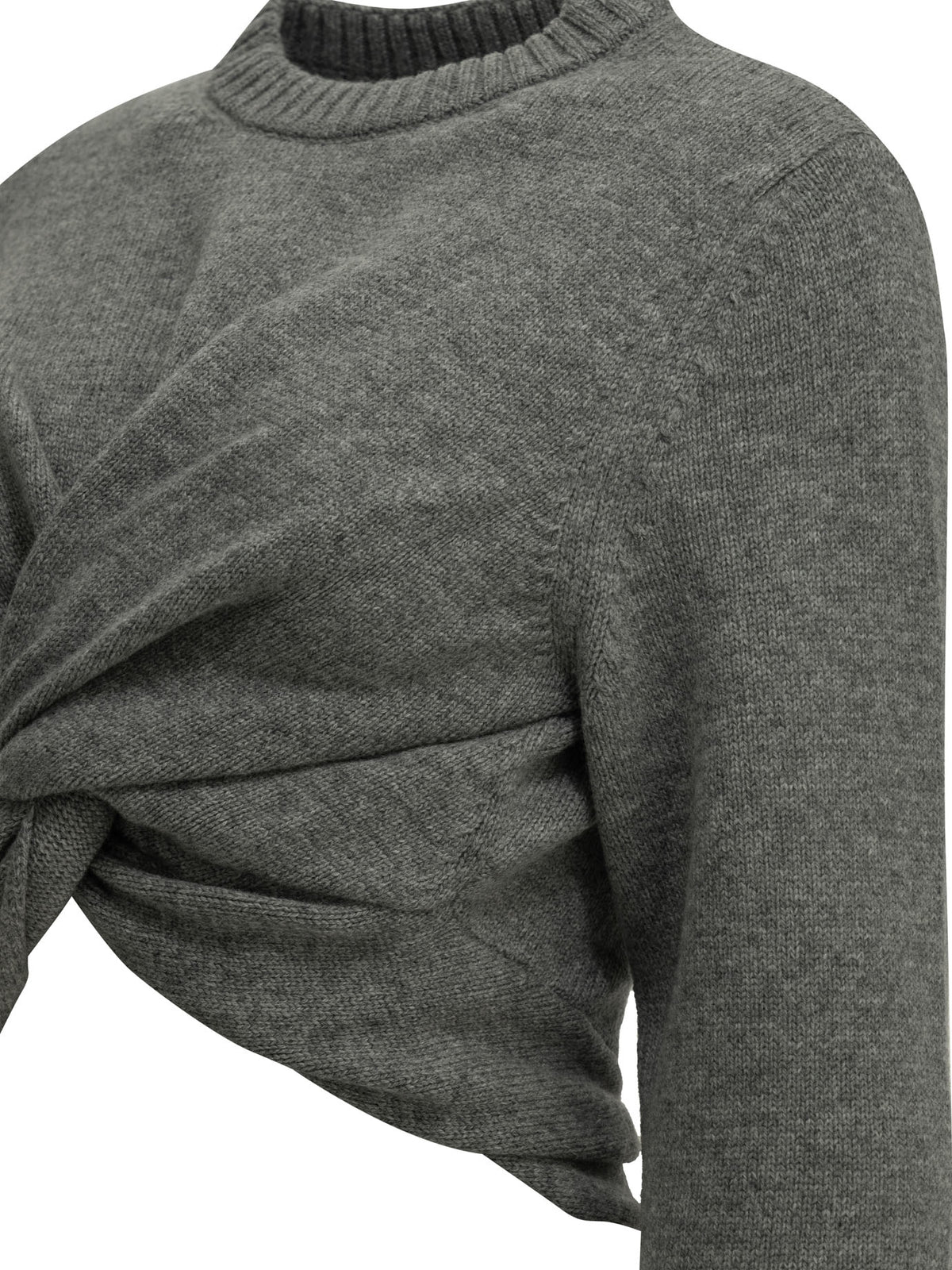 Balenciaga Cropped crew-neck sweater - Grey
