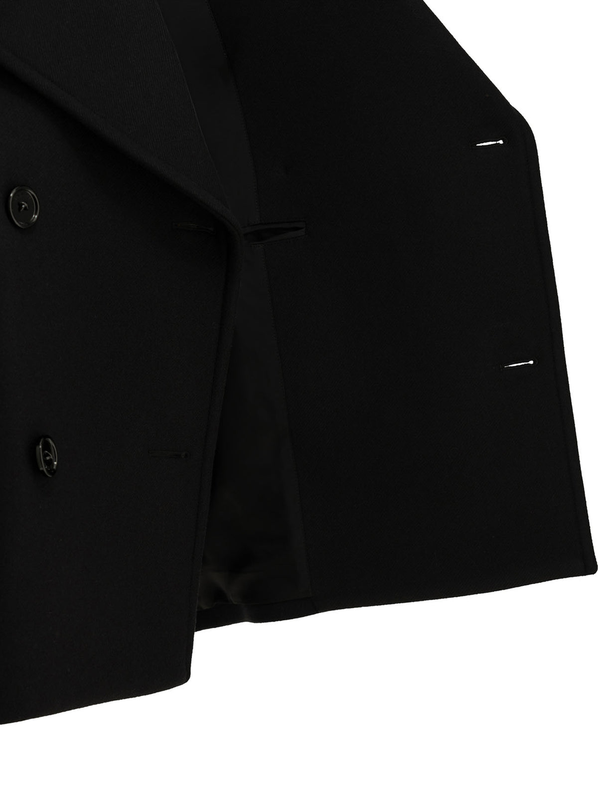 Balenciaga "Cocoon" Short Coat - Black