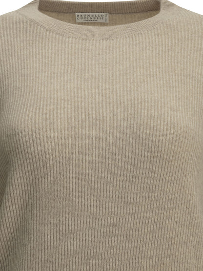 Brunello Cucinelli Cashmere crew-neck sweater - Beige