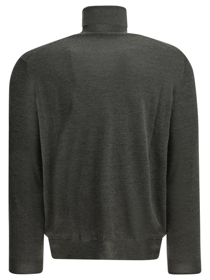 Brunello Cucinelli Cashmere and silk turtleneck sweater - Grey