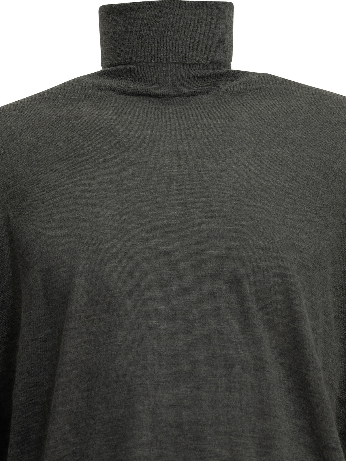 Brunello Cucinelli Cashmere and silk turtleneck sweater - Grey