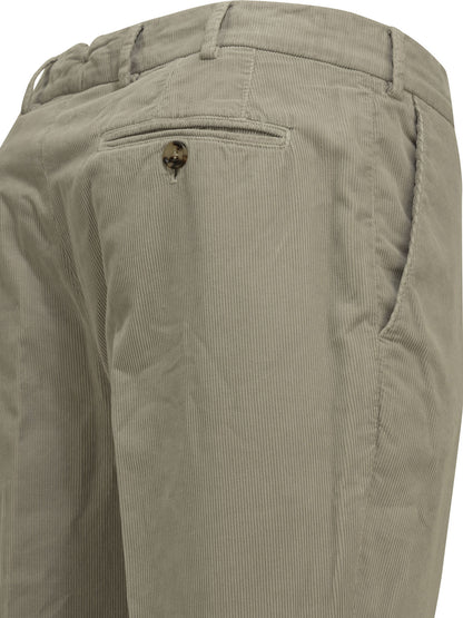 Brunello Cucinelli Tailored cotton velvet pants - Grey