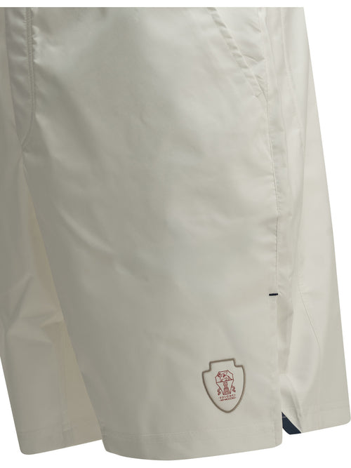 Brunello Cucinelli Logo Shorts - White