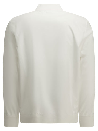 Brunello Cucinelli Zip-up Sweatshirt with Logo - White