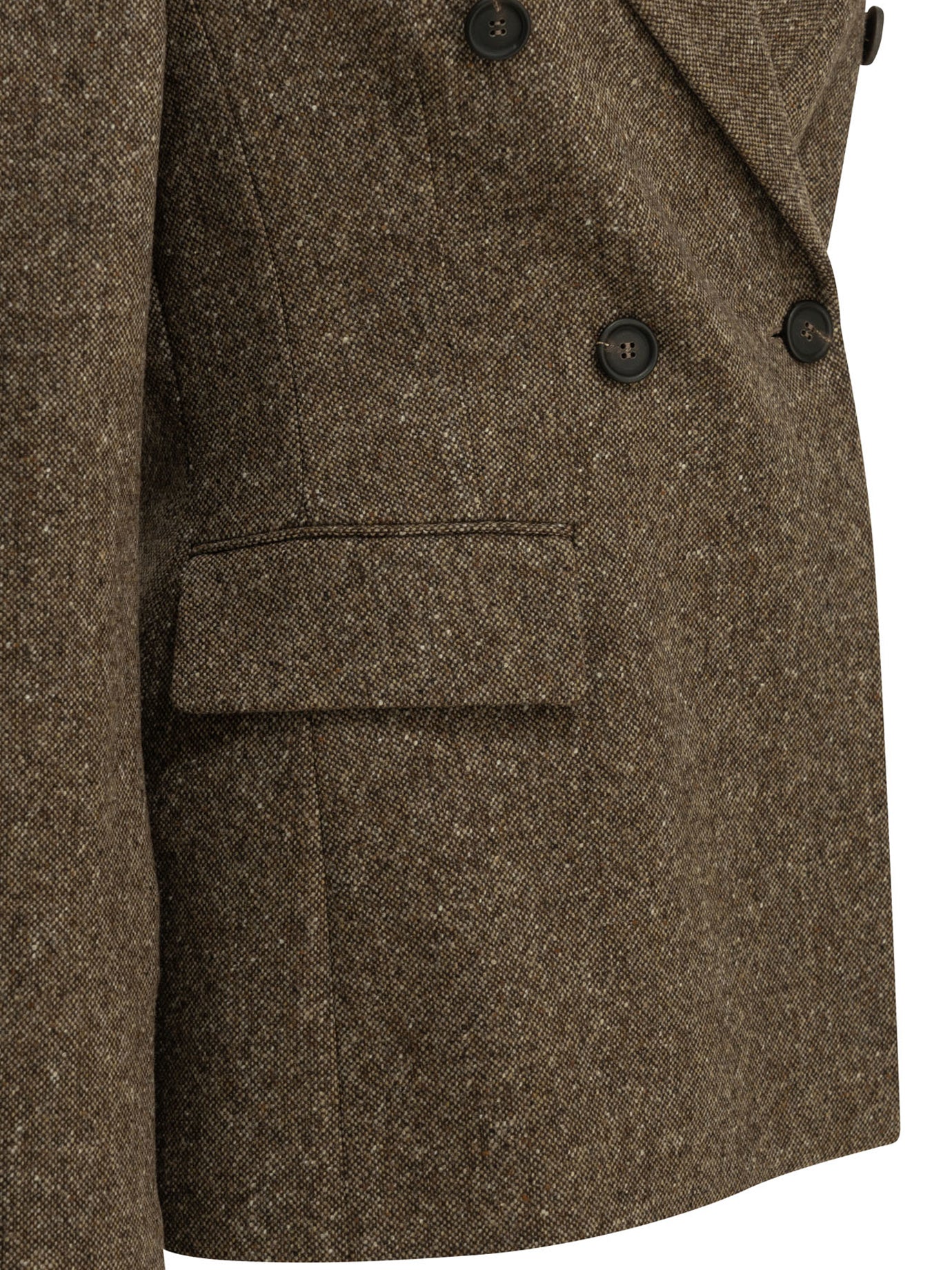Brunello Cucinelli Double-breasted wool blazer - Brown
