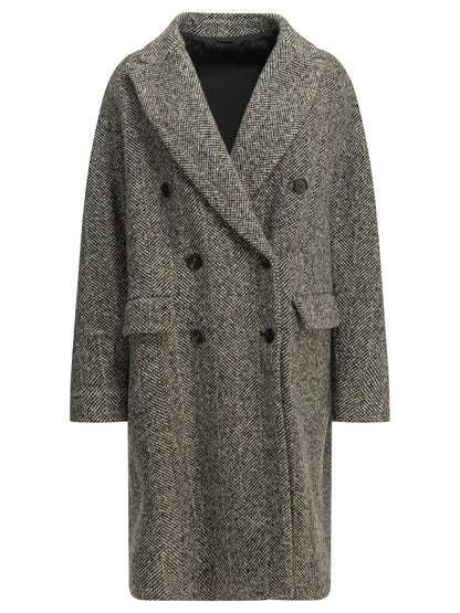Brunello Cucinelli "Dazzling" Long Coat - Grey